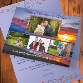 Lycklig Puerto Solnedgång 1739 Kort