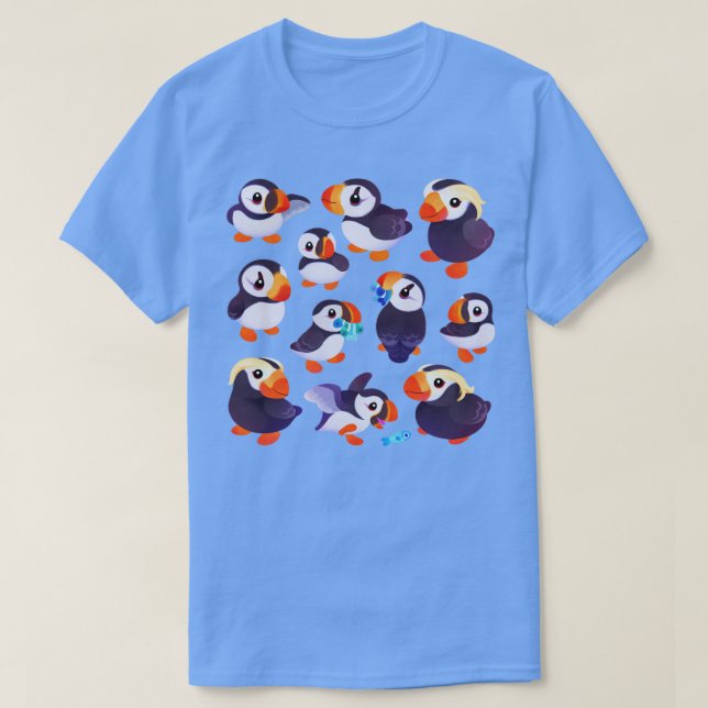 Lycklig puffin t shirt (Design framsida)