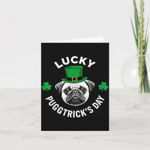 Lycklig puggtricks dag rolig st patricks pughund kort