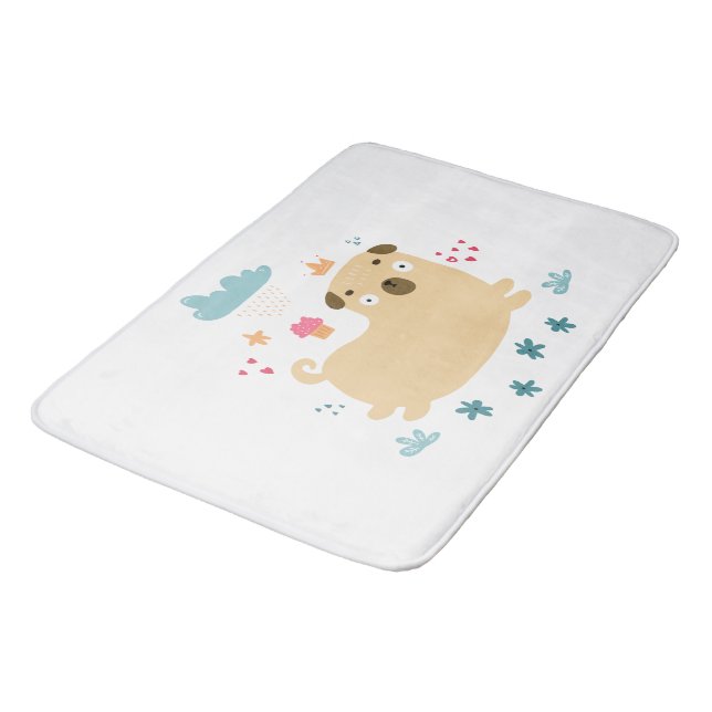 Lycklig Puggy Bath Mat Badrumsmatta (Vinklad)