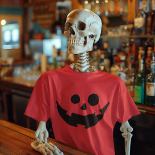Lycklig Pumpkin Ansikte Costume T-shirt