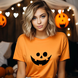 Lycklig Pumpkin Ansikte Costume Tee