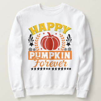 Lycklig Pumpkin Forever Season med löv pumpkin Lång Ärmad Tröja