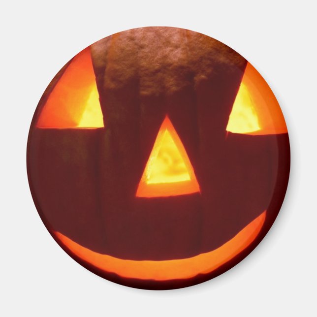 Lycklig Pumpkin Magnet (Framsidan)