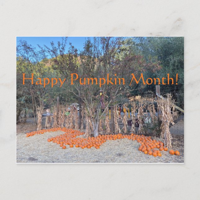 Lycklig Pumpkin Month! Vykort (Framsida)