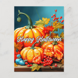 Lycklig Pumpkin Season Vykort