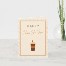 Lycklig Pumpkin Spice Season Funny Fall Kort