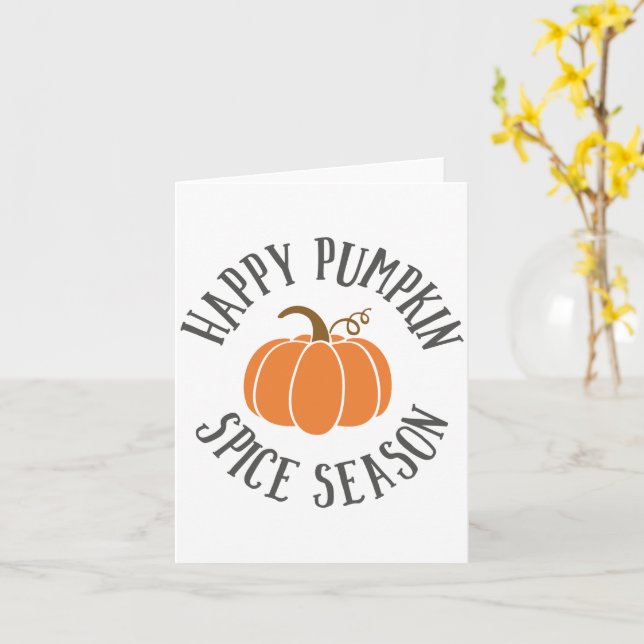 Lycklig Pumpkin Spice Season Kort (Gul blomma)