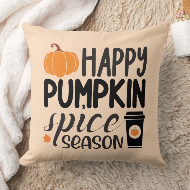 Lycklig Pumpkin Spice Season Kudde (Filt)