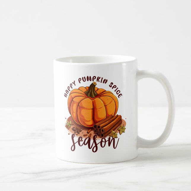 Lycklig Pumpkin Spice Season - Mysiga hösten Vibes Kaffemugg (Höger)