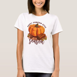 Lycklig Pumpkin Spice Season - Mysiga hösten Vibes T Shirt