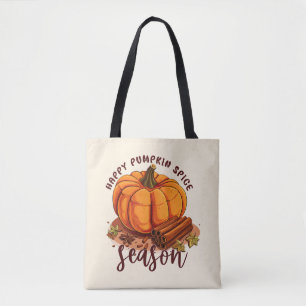 Lycklig Pumpkin Spice Season - Mysiga hösten Vibes Tygkasse