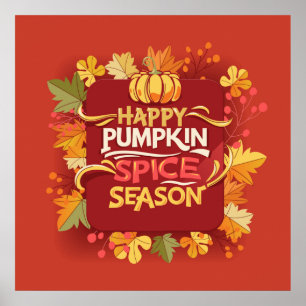 Lycklig Pumpkin Spice Season Poster