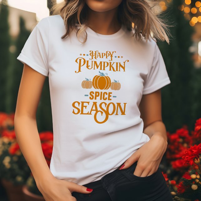 Lycklig Pumpkin Spice Season T Shirt (Skapare uppladdad)