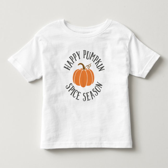 Lycklig Pumpkin Spice Season T-Shirt (Framsida)