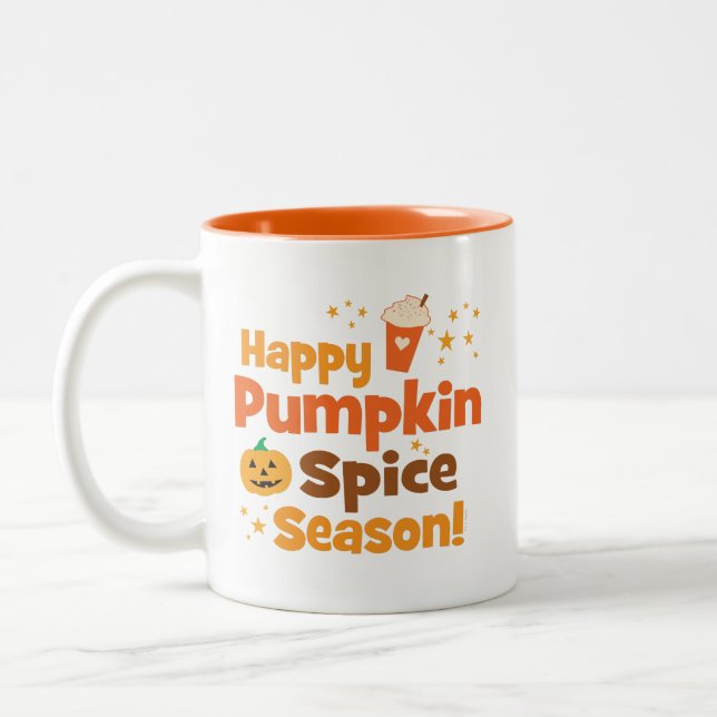 Lycklig Pumpkin Spice Season Två-Tonad Mugg (Vänster)