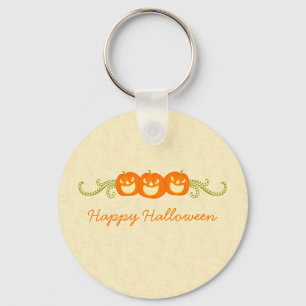Lycklig Pumpkin Swirls Halloween Keychain Nyckelring