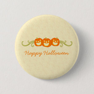 Lycklig Pumpkin Swirls Halloween-knapp Knapp