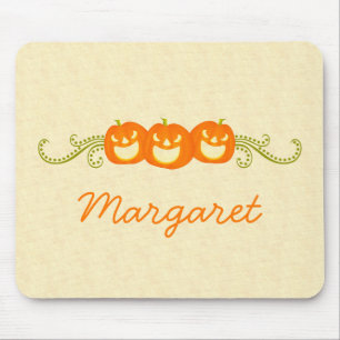 Lycklig Pumpkin Swirls Halloween Mousepad Musmatta