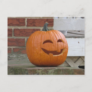 Lycklig Pumpkin Vykort
