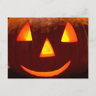 Lycklig Pumpkin Vykort