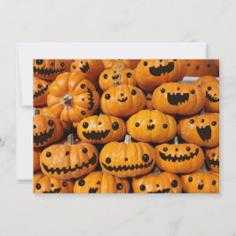 Lycklig Pumpkins Halloween Fall Season Inbjudningar