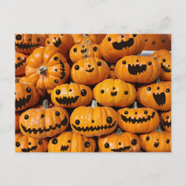 Lycklig Pumpkins Halloween Fall Season Vykort