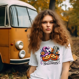 Lycklig Pumpkins i Hats T Shirt