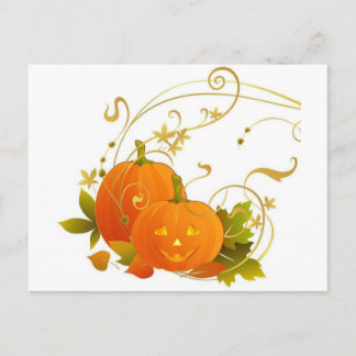 Lycklig Pumpkins Vykort