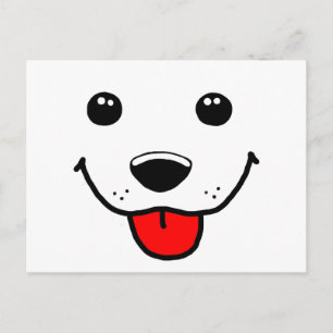 Lycklig Puppy Ansikte Vykort
