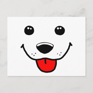 Lycklig Puppy Ansikte Vykort