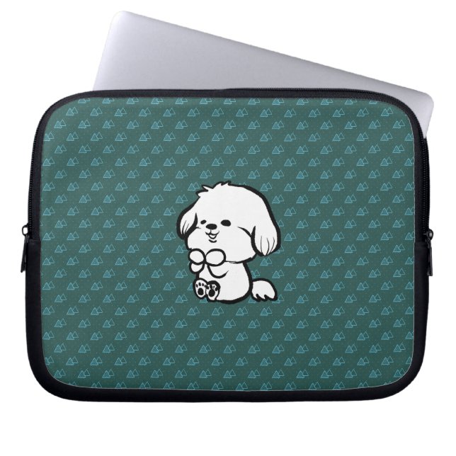Lycklig Puppy Laptop Fodral (Framsidan)