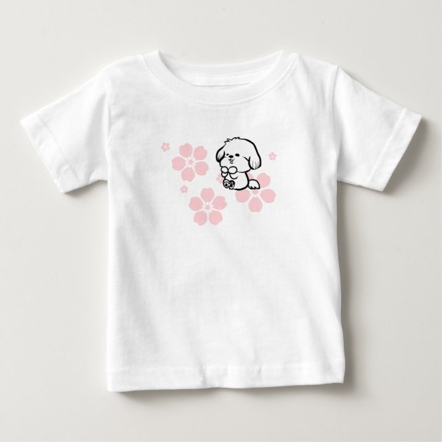 Lycklig Puppy T Shirt (Framsida)