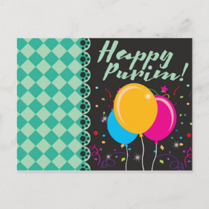Lycklig Purim (פּ וּ רִ י ם) Vykort
