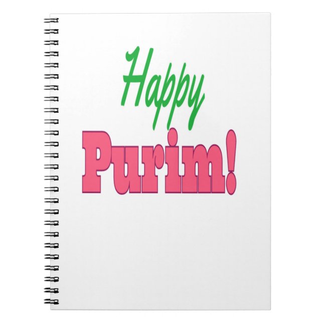 Lycklig Purim Anteckningsbok (Framsidan)