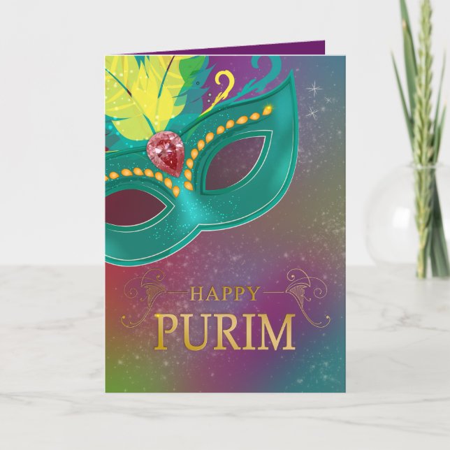 Lycklig Purim - Chag Purim-Helgdag-kort Kort (Framsida)
