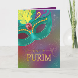 Lycklig Purim - Chag Purim-Helgdag-kort Kort