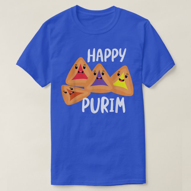 Lycklig Purim Costume Idea Cute Hamantaschen Jewis T Shirt (Design framsida)