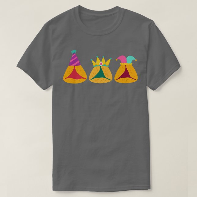 Lycklig Purim Costume Idea Cute Hamantaschen Jewis T Shirt (Design framsida)