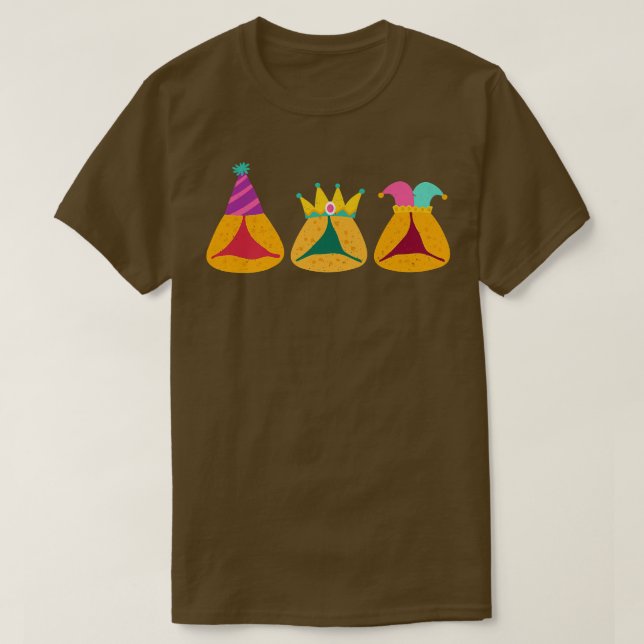Lycklig Purim Costume Idea Cute Hamantaschen Jewis T Shirt (Design framsida)