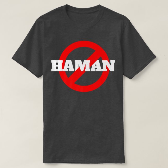 Lycklig Purim Costume Idea Haman Jewish Ho T Shirt (Design framsida)