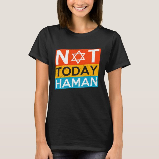 Lycklig Purim Costume Idea Haman Jewish Ho T Shirt (Framsida)