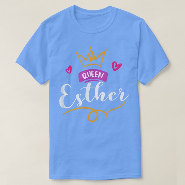 Lycklig Purim Costume Idea Queen Esther Hebrew Jew T Shirt (Design framsida)