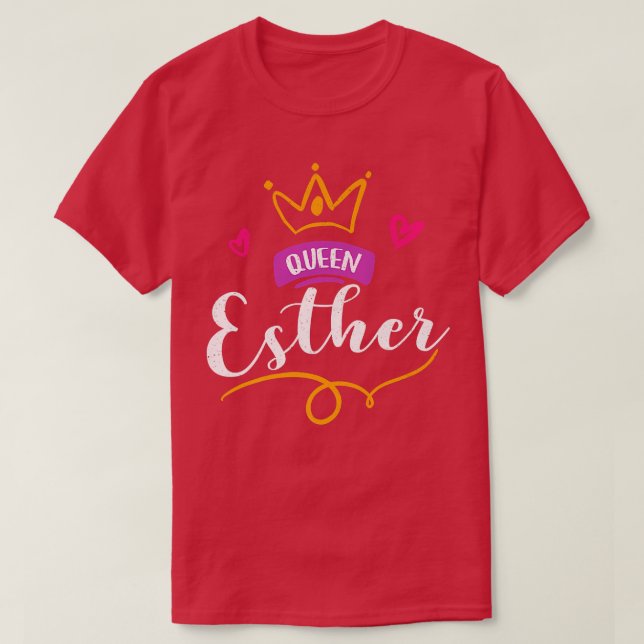 Lycklig Purim Costume Idea Queen Esther Hebrew Jew T Shirt (Design framsida)