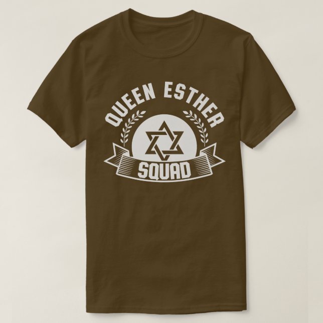 Lycklig Purim Costume Idea Queen Esther Squad Jewi T Shirt (Design framsida)