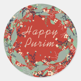 Lycklig Purim Customique Jewish-klistermärke Runt Klistermärke
