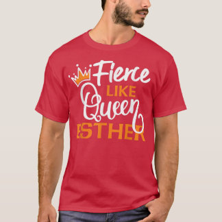 Lycklig Purim Design Idea Queen Esther Hebrew Jewi T Shirt