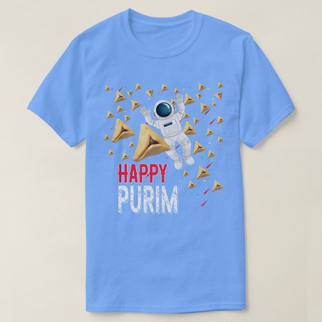 Lycklig Purim Funny Hamantaschen Gift Purim Jewish T Shirt (Design framsida)