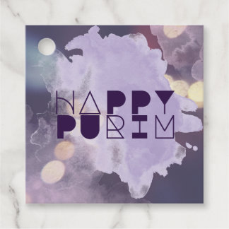 LYCKLIG PURIM i Lila Gåvor Etiketter