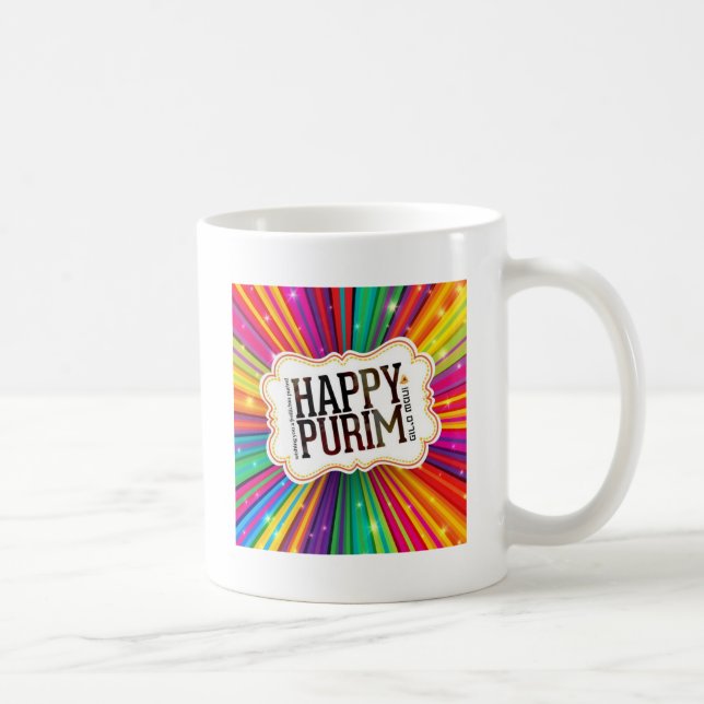 lycklig purim kaffemugg (Höger)